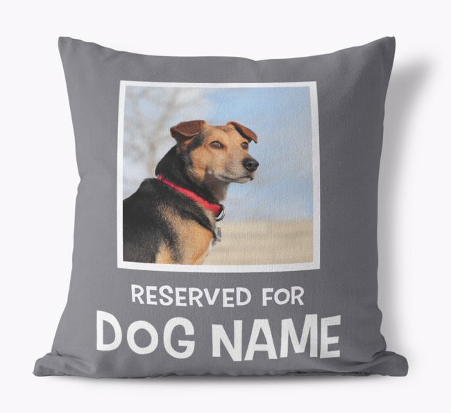 Reserved For {dogsName}: Personalized {breedFullName} Canvas Pillow